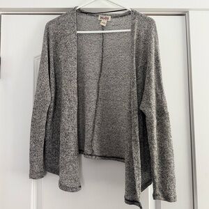 Mudd Women's Heathered Gray Cardigan